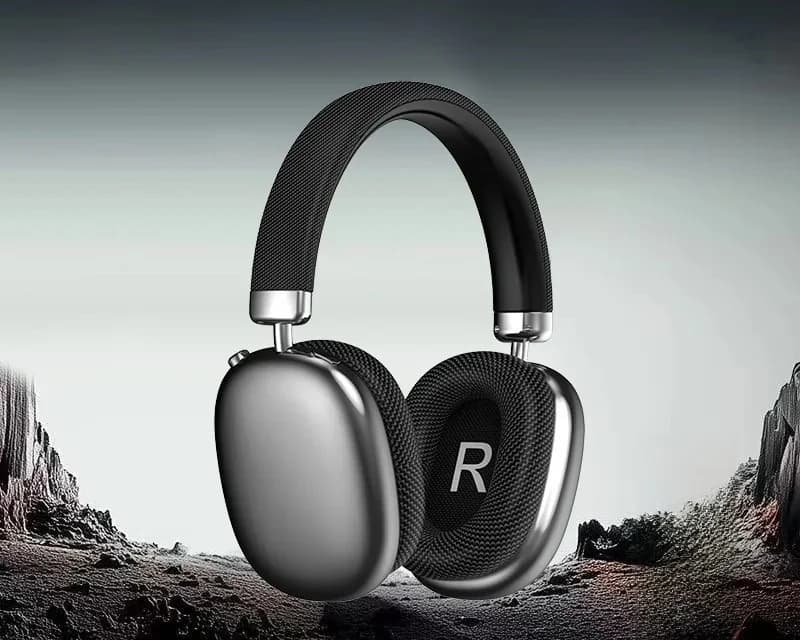 Fon Telinga Bluetooth Over-Ear dengan Tombol Putar, Radio FM dan Hayat Bateri Panjang