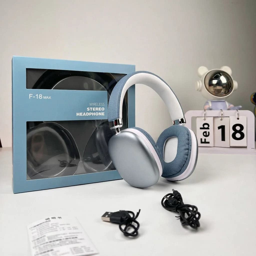 Fon Kepala Tanpa Wayar Over-Ear dengan Bluetooth 5.4 & Hayat Bateri Panjang