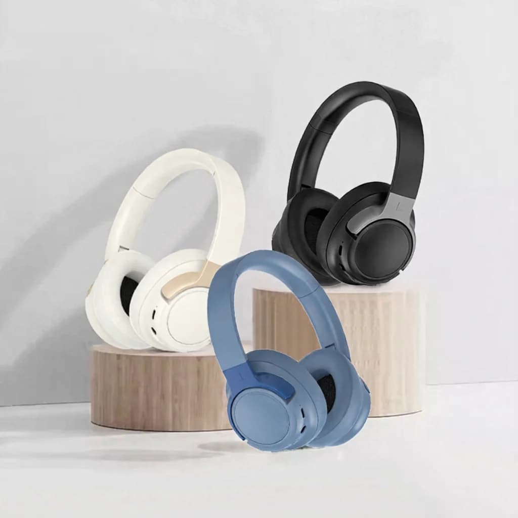 Fon Kepala Bluetooth Over-Ear Tanpa Wayar dengan Pembatalan Bunyi Aktif