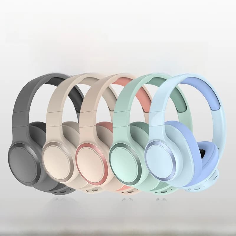 Fon Kepala Over-Ear Bluetooth Tanpa Wayar dengan Radio FM dan Slot Kad TF