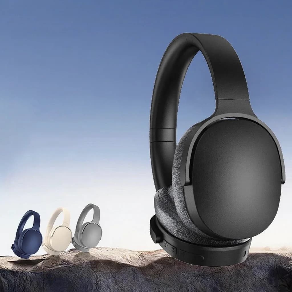 Fon Kepala Bluetooth Tanpa Wayar Over-Ear dengan Pembatalan Bunyi Aktif dan Hayat Bateri Panjang