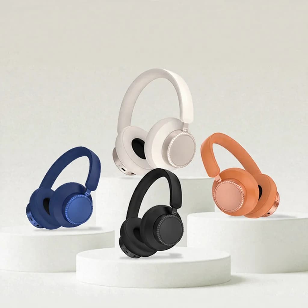 Fon Telinga Tanpa Wayar Bluetooth Pembatalan Bunyi Aktif Over-Ear dengan Mikrofon