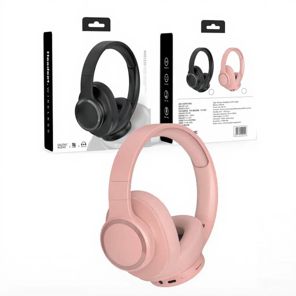 Fon Kepala Tanpa Wayar Over-Ear dengan Bateri Tahan Lama & Bluetooth 5.4
