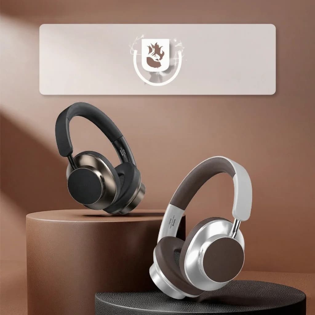 Fon Kepala Bluetooth Tanpa Wayar Over-Ear Retro dengan Radio FM & Slot Kad TF