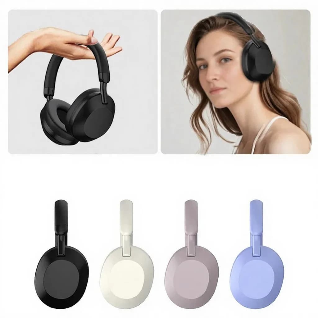 Fon Telinga Tanpa Wayar Bluetooth Over-Ear ANC Pembatalan Hingar Aktif