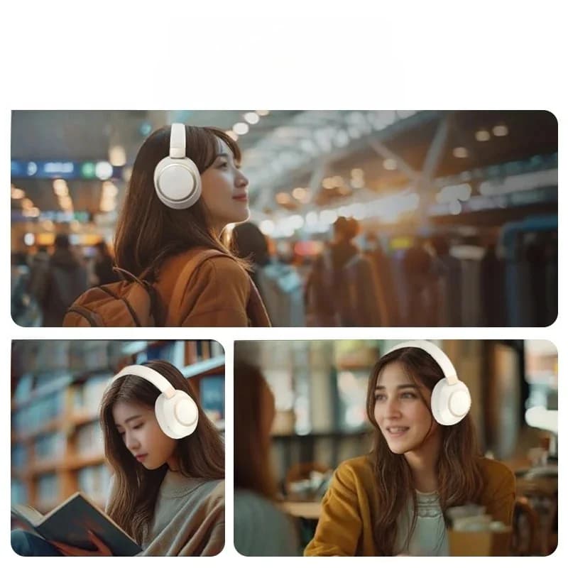 Fon Telinga Bluetooth Tanpa Wayar ANC Over-Ear Stereo