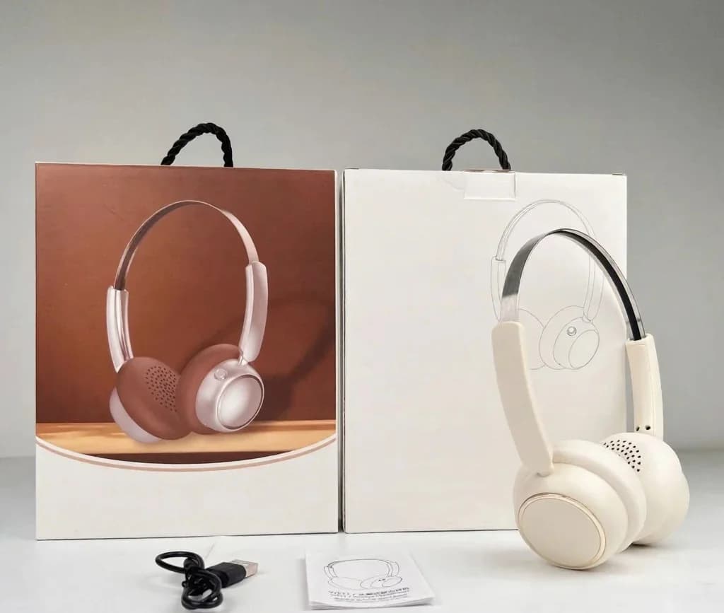 Fon Kepala Tanpa Wayar Over-Ear Retro dengan Radio FM dan Bluetooth 5.4