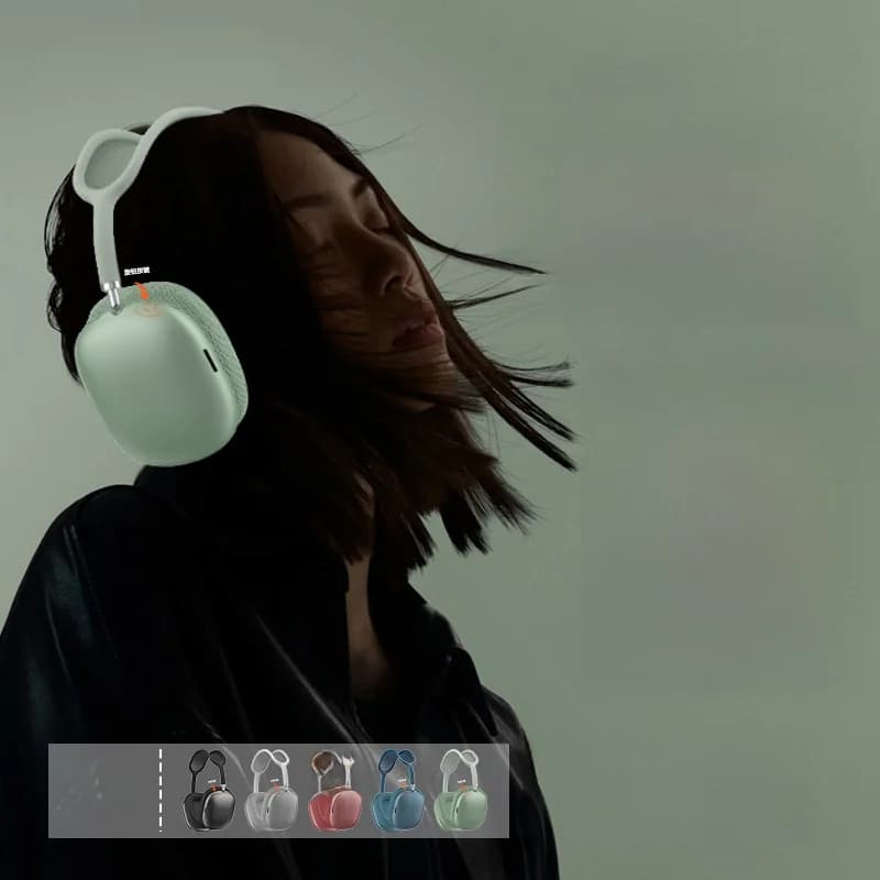 Fon Telinga Bluetooth 5.4 Over-Ear dengan Tombol Putar dan Radio FM