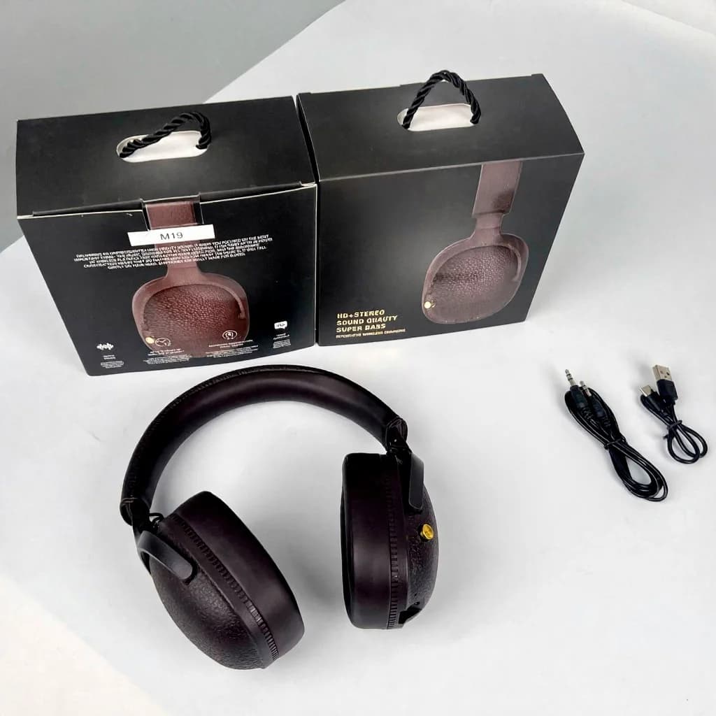 Fon Kepala Bluetooth Over-Ear Retro Tanpa Wayar Stereo dengan Mikrofon