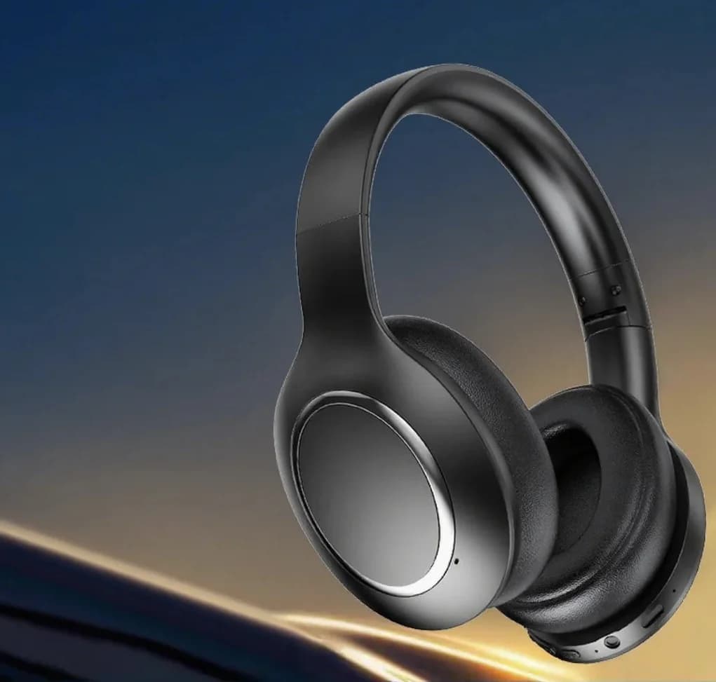 Fon Telinga Bluetooth Over-Ear dengan Pembatalan Bunyi Aktif dan Hayat Bateri Panjang