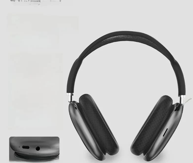 Fon Kepala Over-Ear Bluetooth 5.4 dengan Tombol Putar & Radio FM