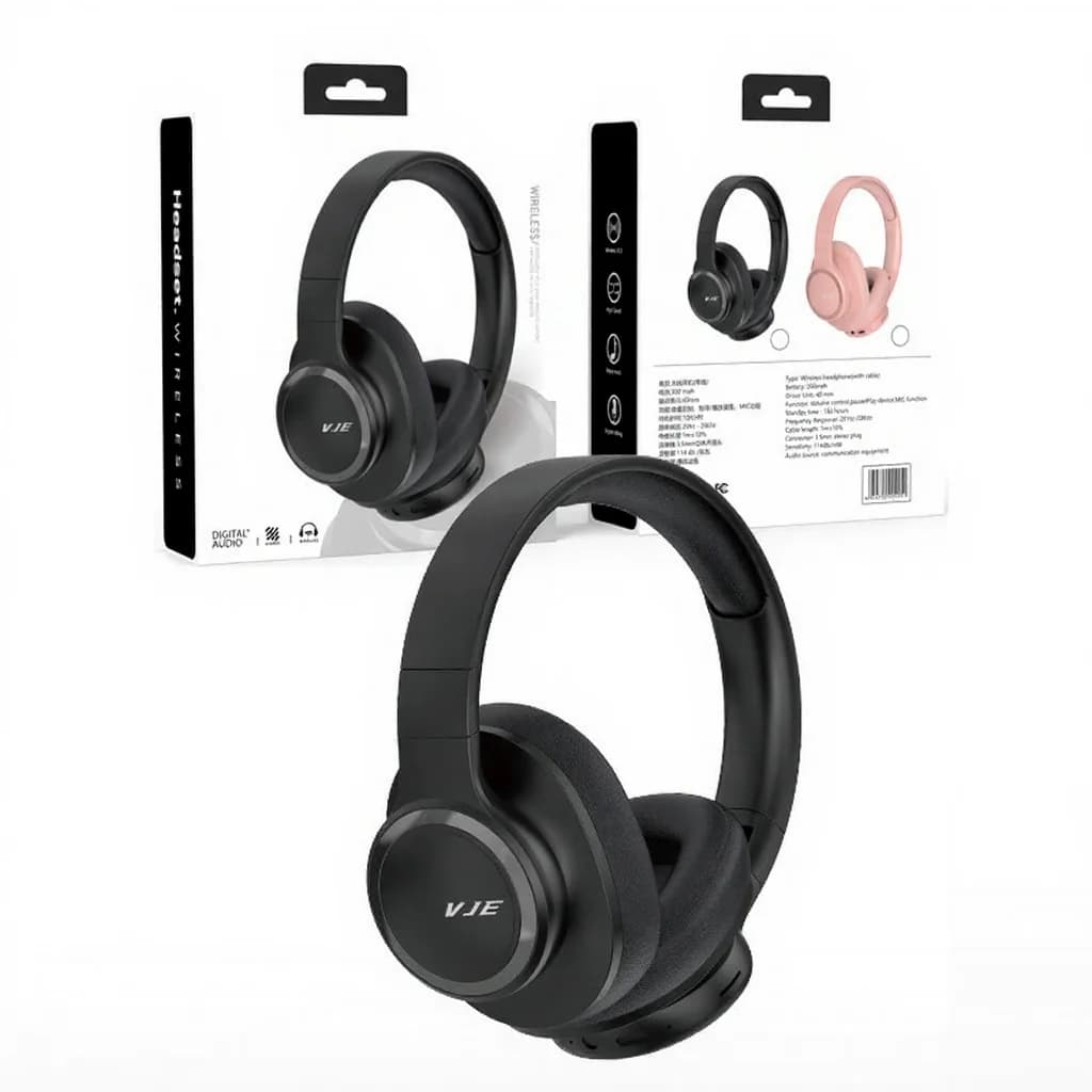 Fon Kepala Tanpa Wayar Over-Ear dengan Bateri Tahan Lama & Bluetooth 5.4