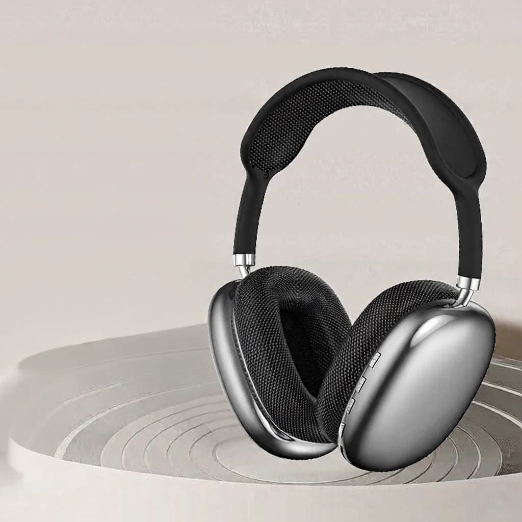 Fon Telinga Tanpa Wayar Over-Ear dengan Radio FM & Slot Kad TF