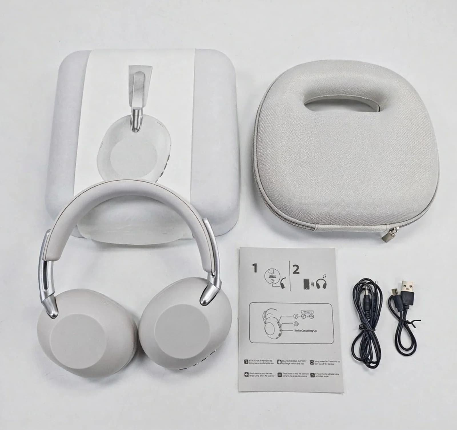 Fon Telinga Bluetooth Tanpa Wayar Over-Ear dengan Pembatalan Bunyi Aktif