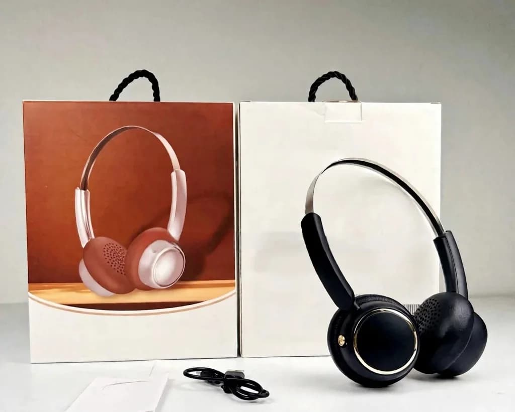 Fon Kepala Tanpa Wayar Over-Ear Retro dengan Radio FM dan Bluetooth 5.4