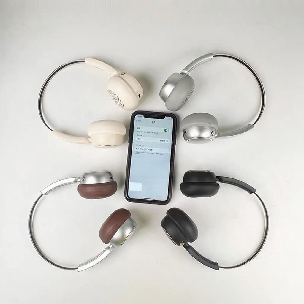 Fon Kepala Tanpa Wayar Over-Ear Retro dengan Radio FM dan Bluetooth 5.4