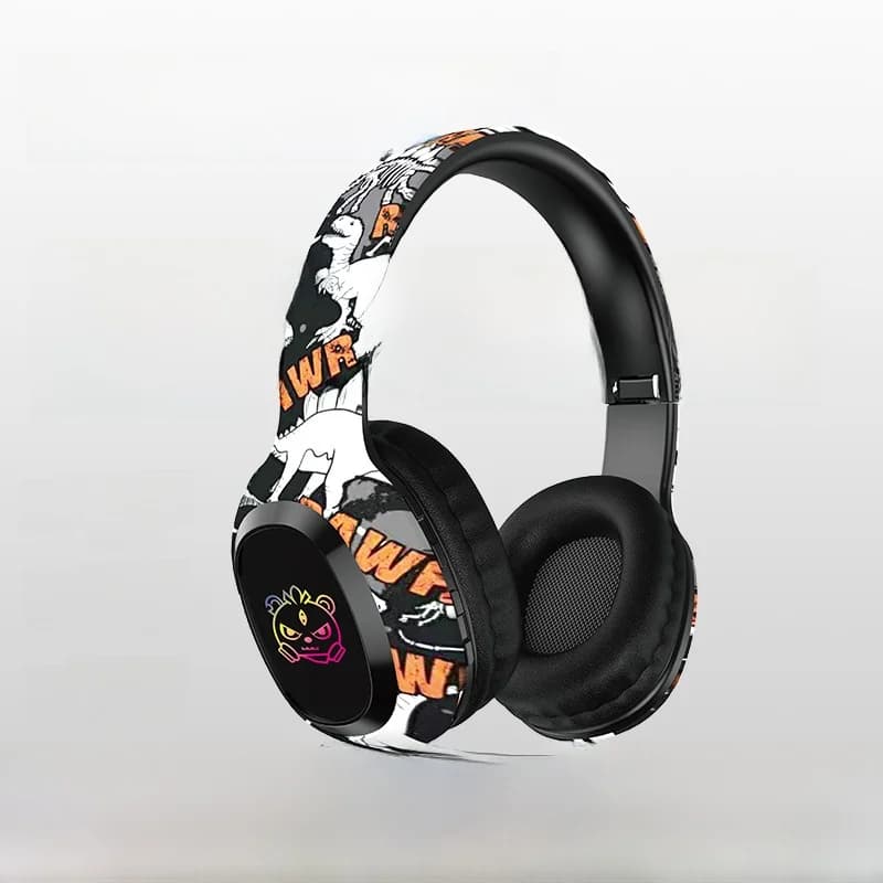 Fon Kepala Over-Ear Tanpa Wayar dengan Slot Kad TF dan Bluetooth