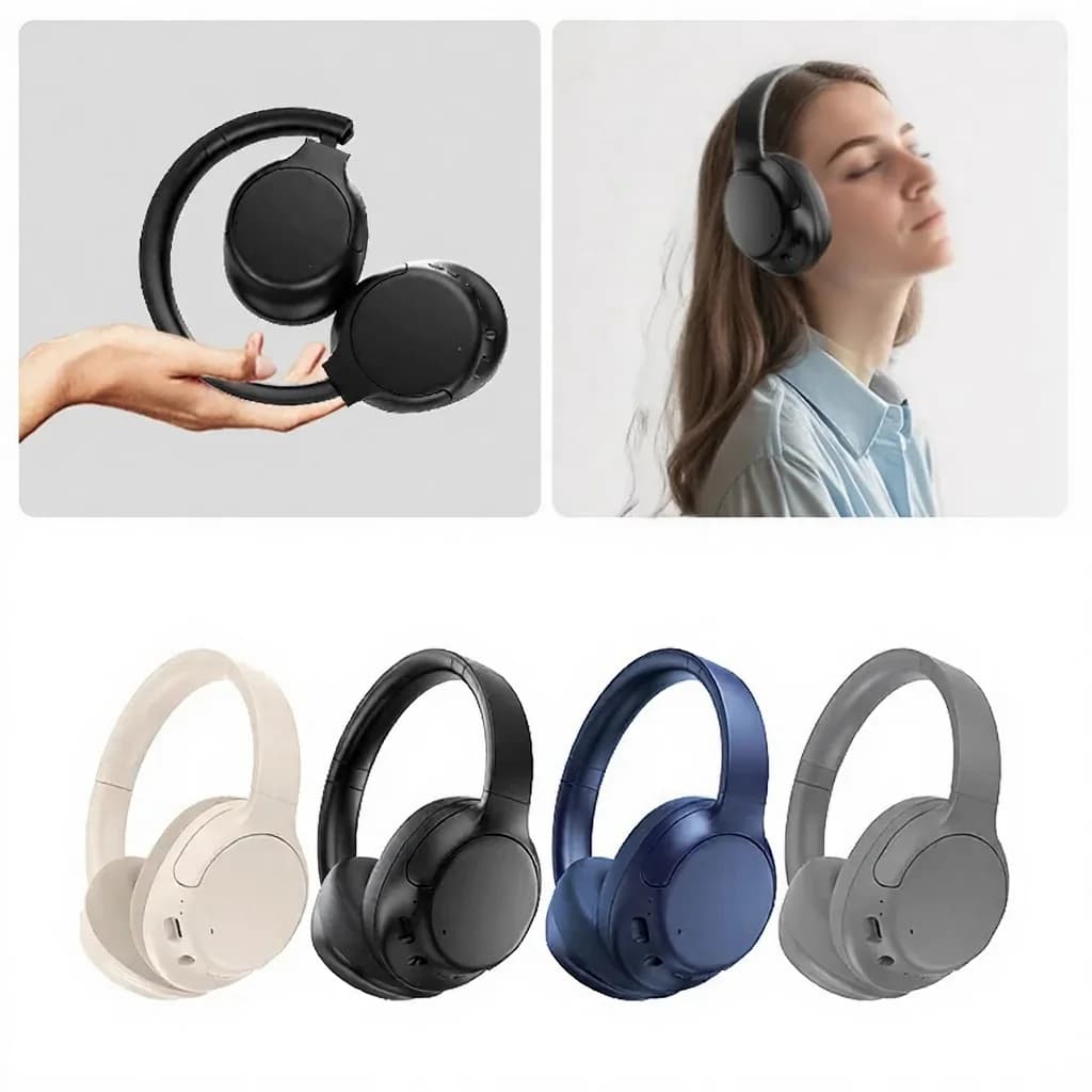 Fon Telinga Bluetooth Tanpa Wayar ANC Over-Ear Bateri Tahan Lama