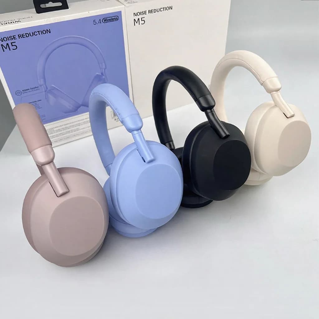 Fon Kepala Bluetooth Tanpa Wayar Over-Ear Stereo Pembatalan Bunyi Aktif