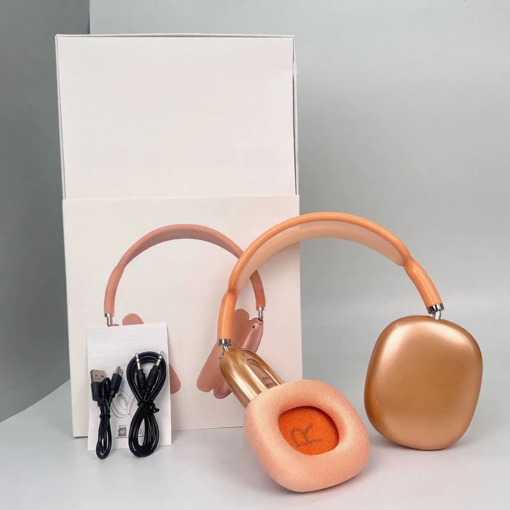 Fon Telinga Over-Ear Tanpa Wayar dengan Cawan Telinga Magnetik dan Tali Kepala Jaring