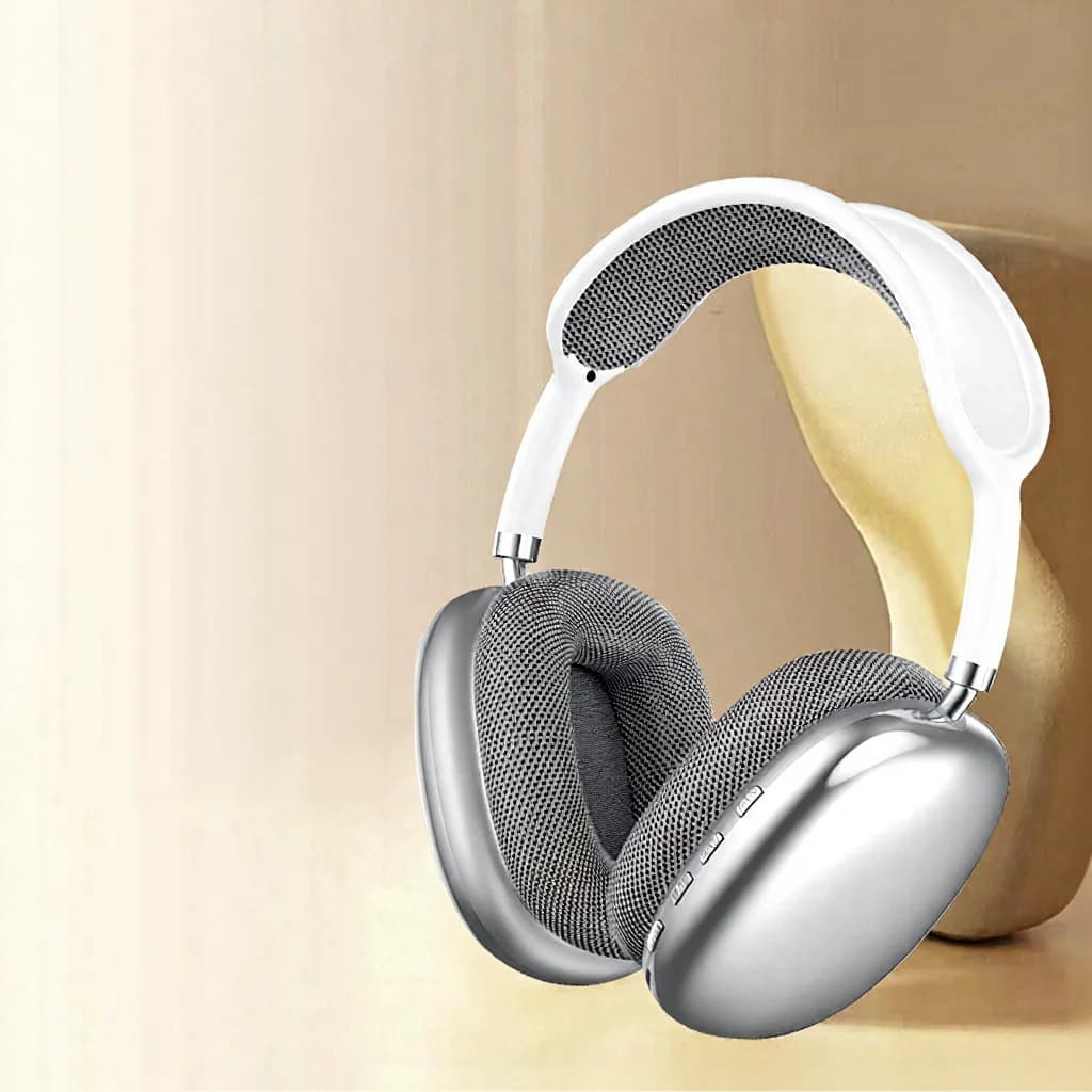 Fon Telinga Tanpa Wayar Over-Ear dengan Radio FM & Slot Kad TF
