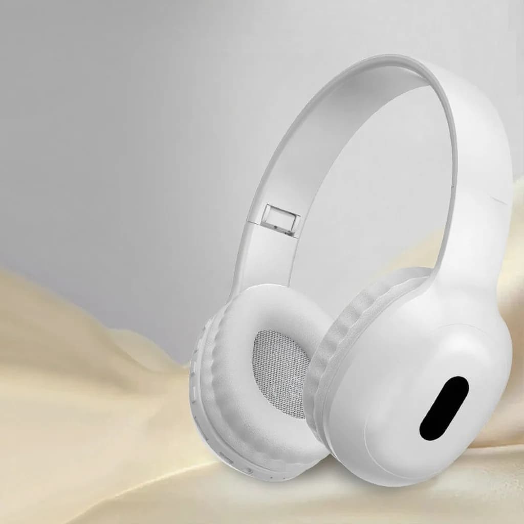 Fon Telinga Bluetooth Over-Ear dengan Slot Kad TF dan Input AUX