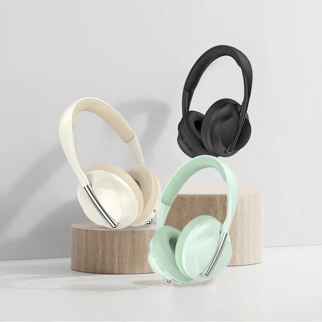 Fon Telinga Tanpa Wayar Over-Ear dengan Radio FM & Slot Kad TF