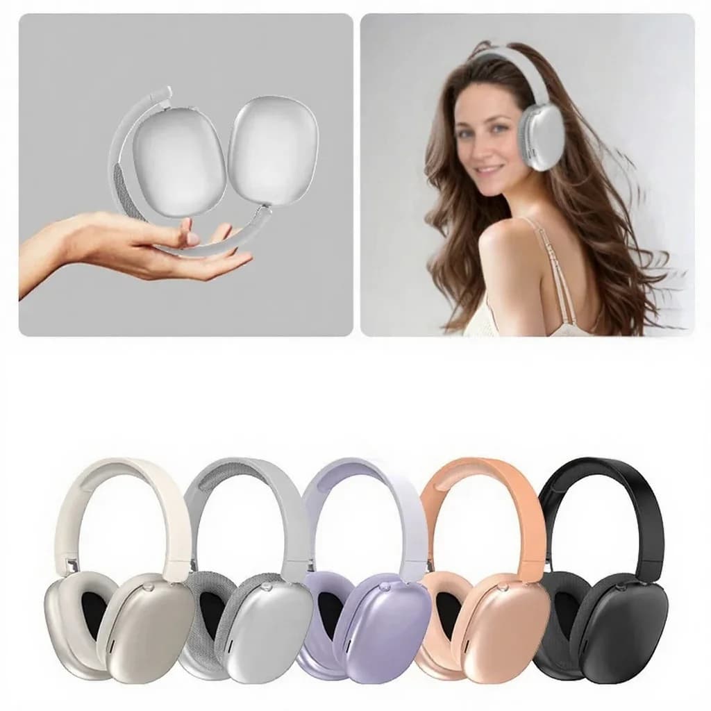 Fon Telinga Over-Ear Bluetooth Tanpa Wayar dengan Hayat Bateri Panjang