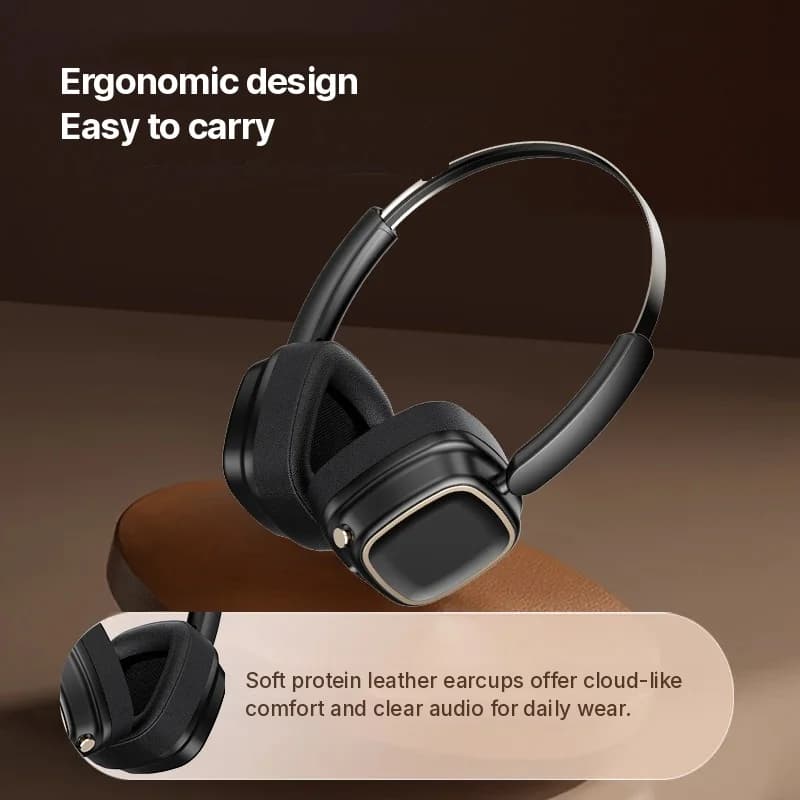 Fon Kepala Tanpa Wayar Over-Ear Retro Bluetooth 5.4 Bass Stereo