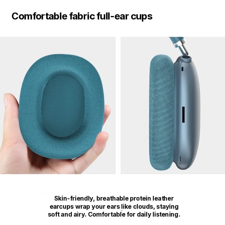 Fon Kepala Over-Ear Bluetooth 5.4 dengan Tombol Putar & Radio FM
