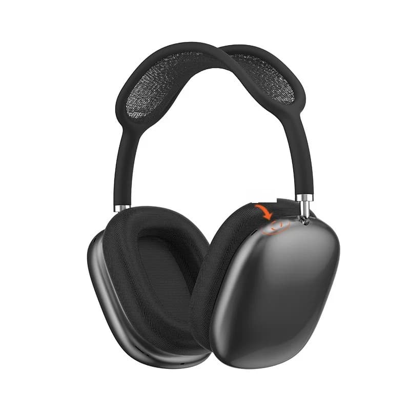 Fon Kepala Over-Ear Bluetooth 5.4 dengan Tombol Putar & Radio FM
