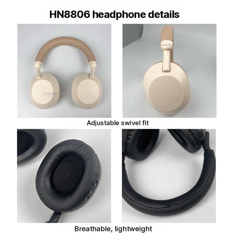 Fon Kepala Over-Ear Bluetooth Tanpa Wayar dengan Bass Mendalam & Mikrofon