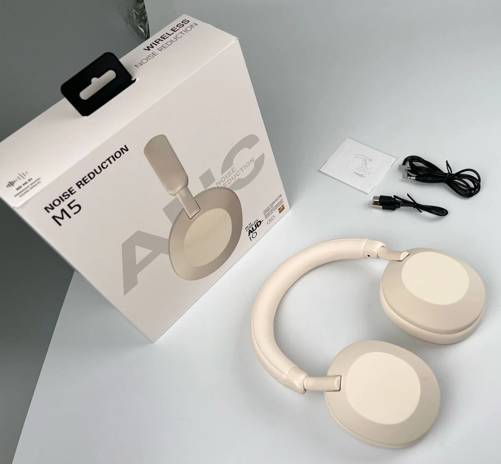 Fon Telinga Tanpa Wayar Bluetooth Over-Ear ANC Pembatalan Hingar Aktif