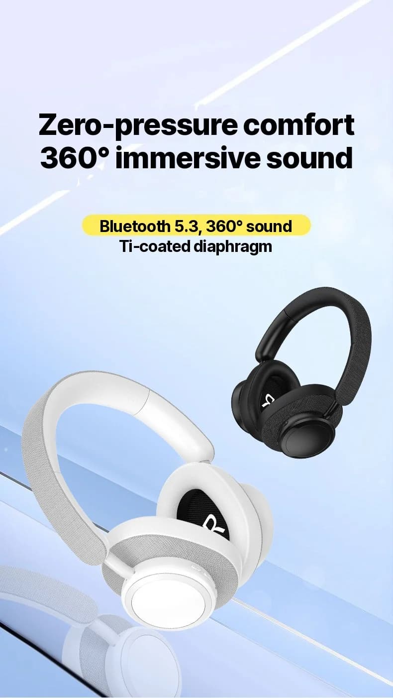 Fon Kepala Bluetooth Over-Ear Tanpa Wayar dengan Kemasan Fabrik & Hayat Bateri Panjang