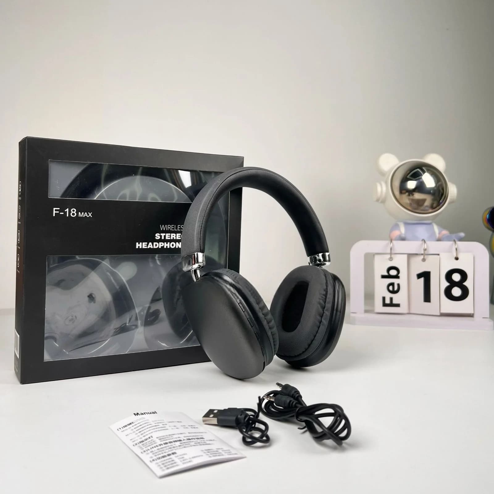 Fon Kepala Tanpa Wayar Over-Ear dengan Bluetooth 5.4 & Hayat Bateri Panjang