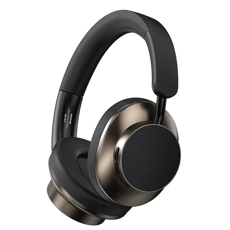 Fon Telinga Bluetooth Tanpa Wayar Retro Over-Ear dengan Radio FM & Slot Kad TF