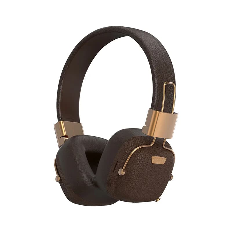 Fon Telinga Bluetooth Over-Ear Retro dengan Mod EQ dan Reka Bentuk Boleh Lipat