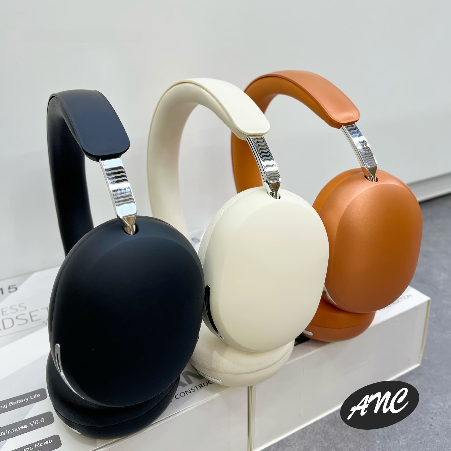 Fon Telinga Tanpa Wayar Over-Ear dengan ANC, Pengecasan Type-C